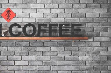 coffee freestanding letters decor