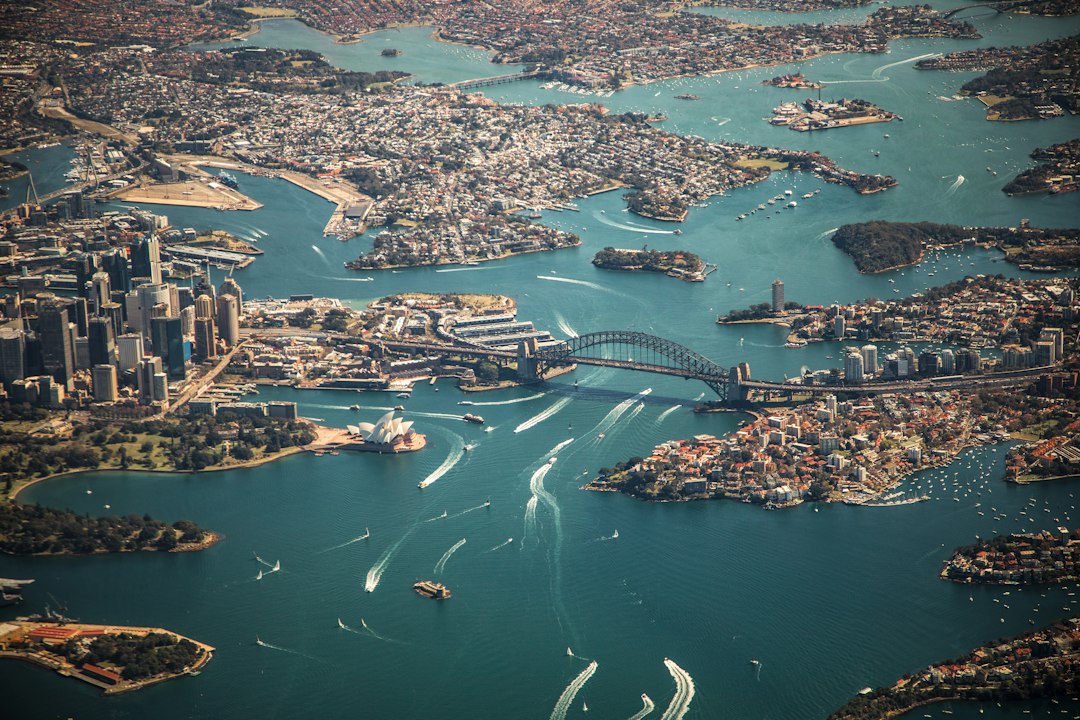 aerial photography of bridge
