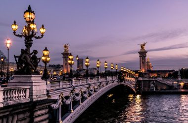 bridge during night time