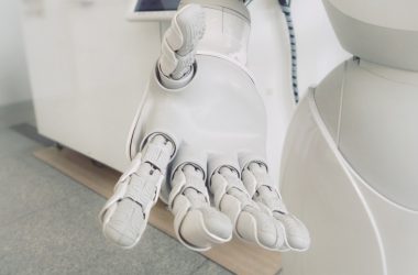 closeup photo of white robot arm