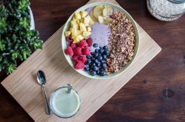 flat lay photography of fruits on plate