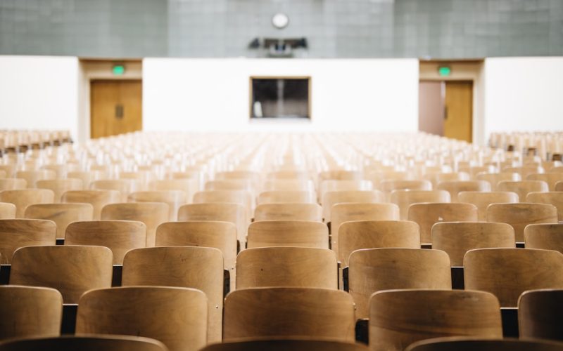 empty chairs in theater