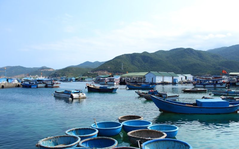 boat near port and mountain during daytime