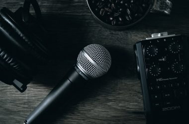 black microphone