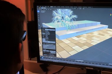 a person is looking at a computer screen