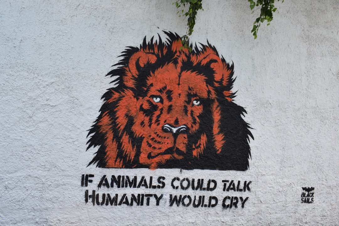 brown lion head wall decor