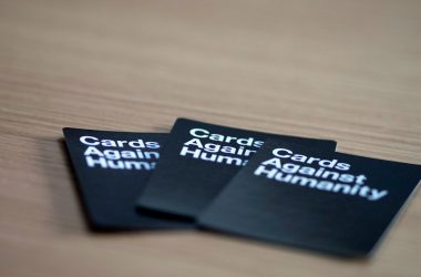 three Card Againsts Humanity cards