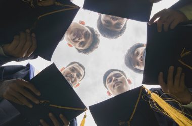 a group of people in graduation robes