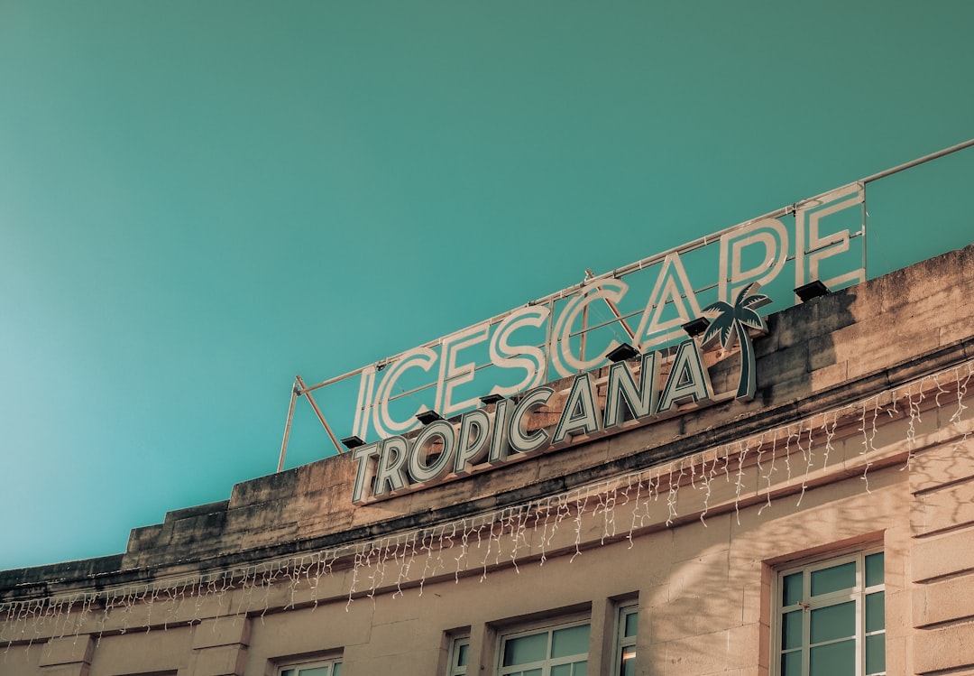 a sign that is on the side of a building