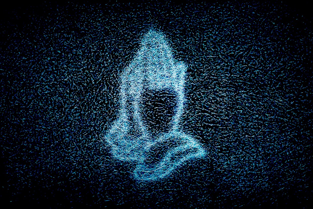 blue and white light illustration