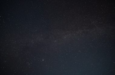 the night sky is filled with stars