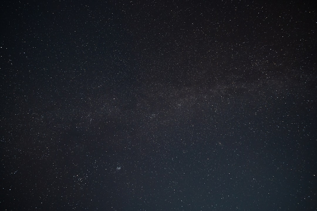 the night sky is filled with stars