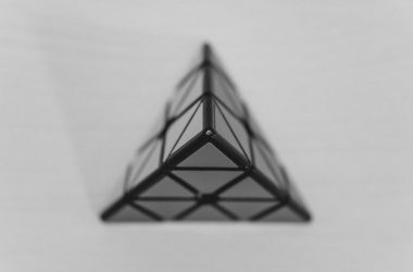 black and white pyramid illustration
