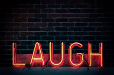 Laugh neon signage