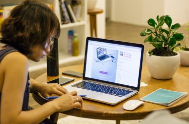 woman browsing on her laptop