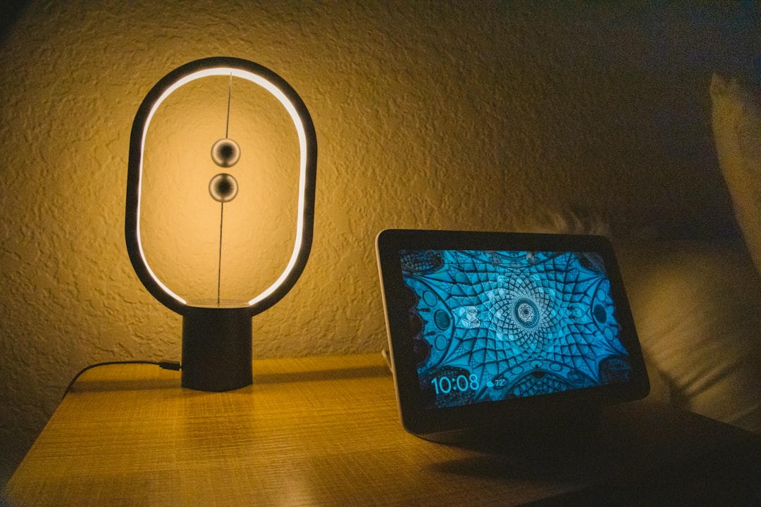 black and blue apple device