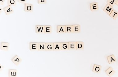 we are engaged letter blocks